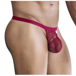 CandyMan String en dentelle Bachos Bordeaux